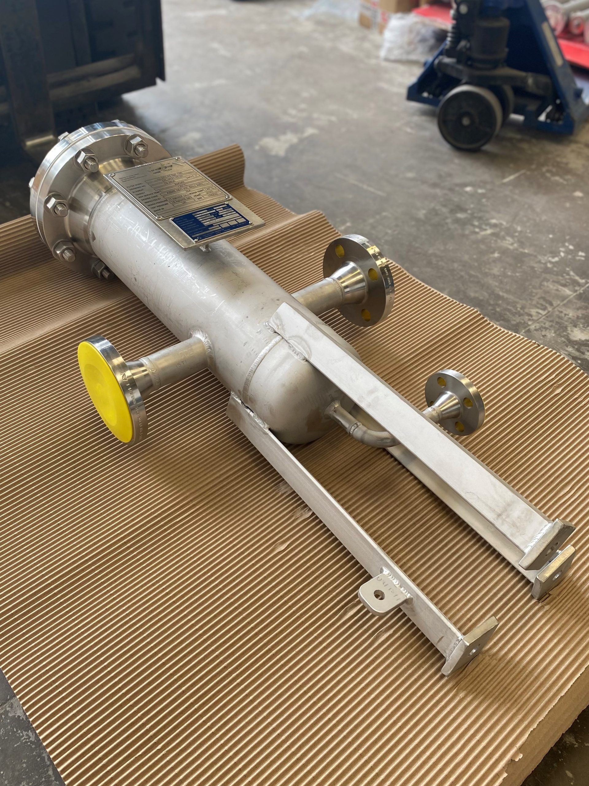 Liquid Pipeline Filter. Stainless Steel 304/L. Made by CPE Pressure Vessels Ltd