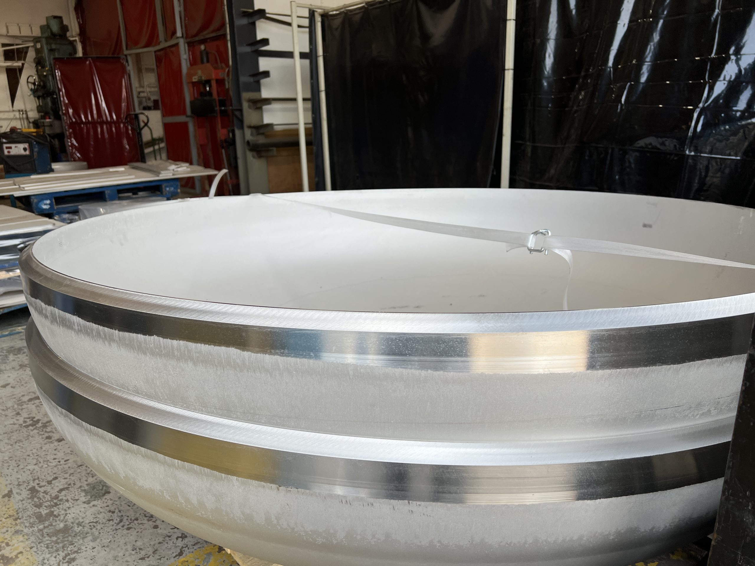 7350 Litre Surge Vessel Stainless steel for the UK water industry custom made in Tamworth at CPE Pressure vessels